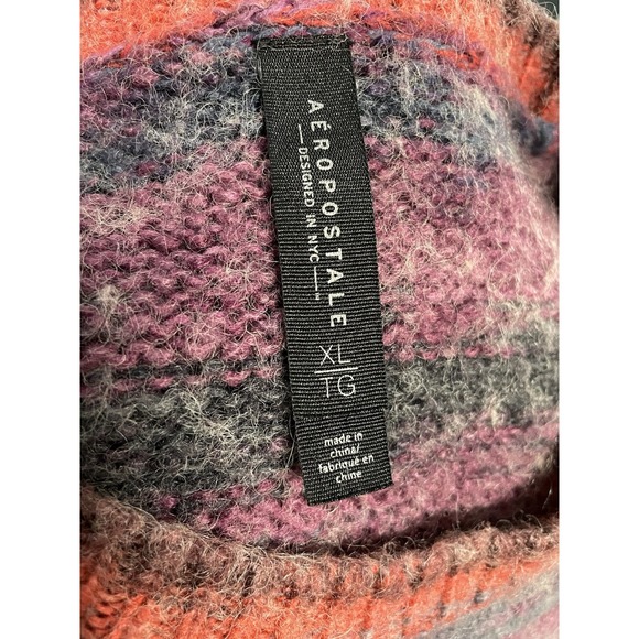Aeropostale Women's Warm Cozy Multicolored Sweater Size Large - Picture 3 of 3